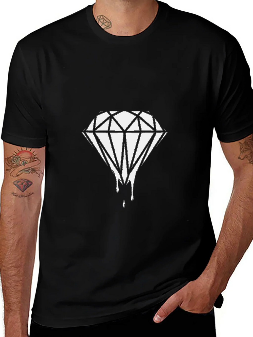 Diamond Drip Black T-Shirt - Urban Style product image 1