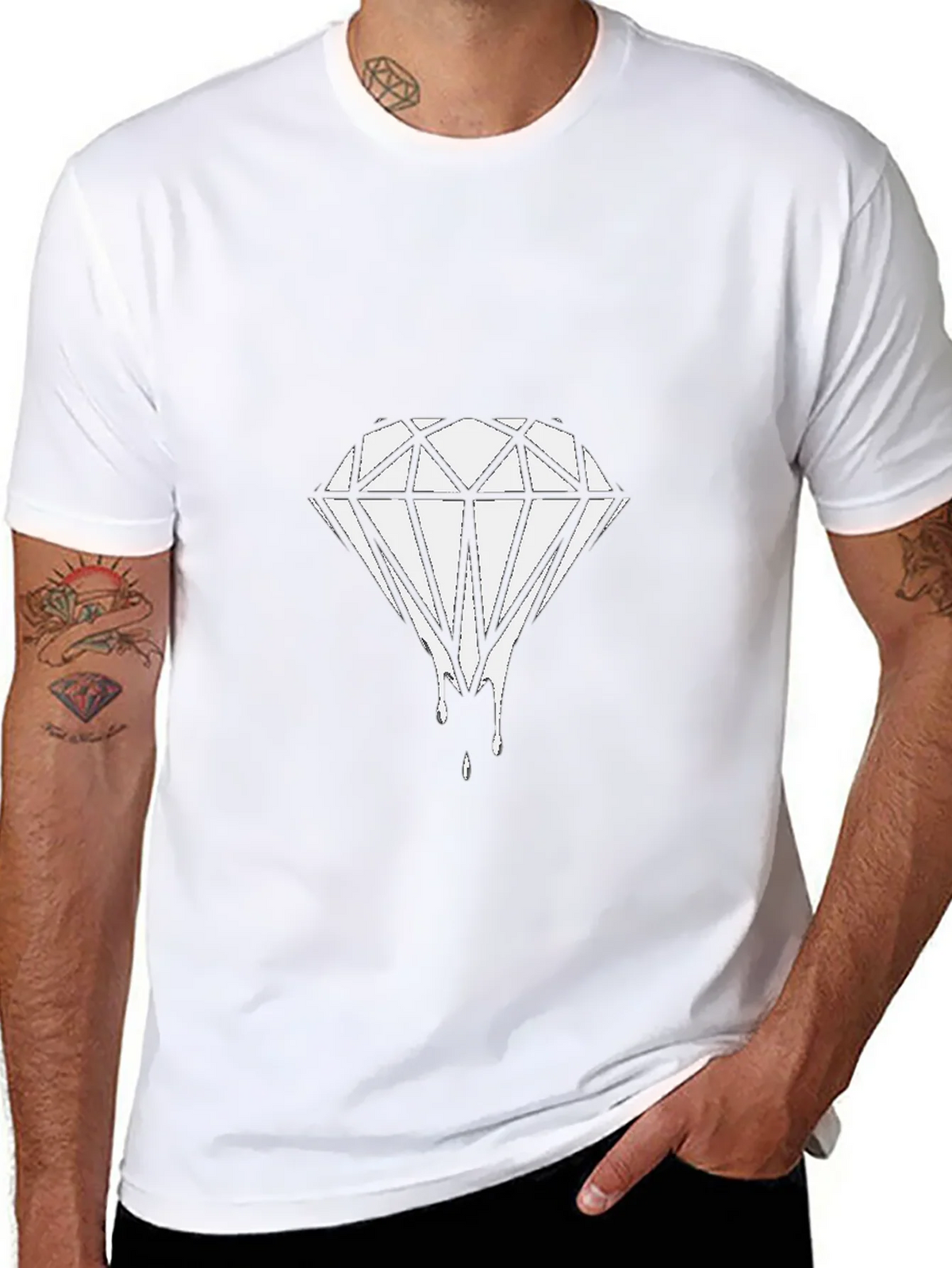 Diamond Drip Black T-Shirt - Urban Style product image 7