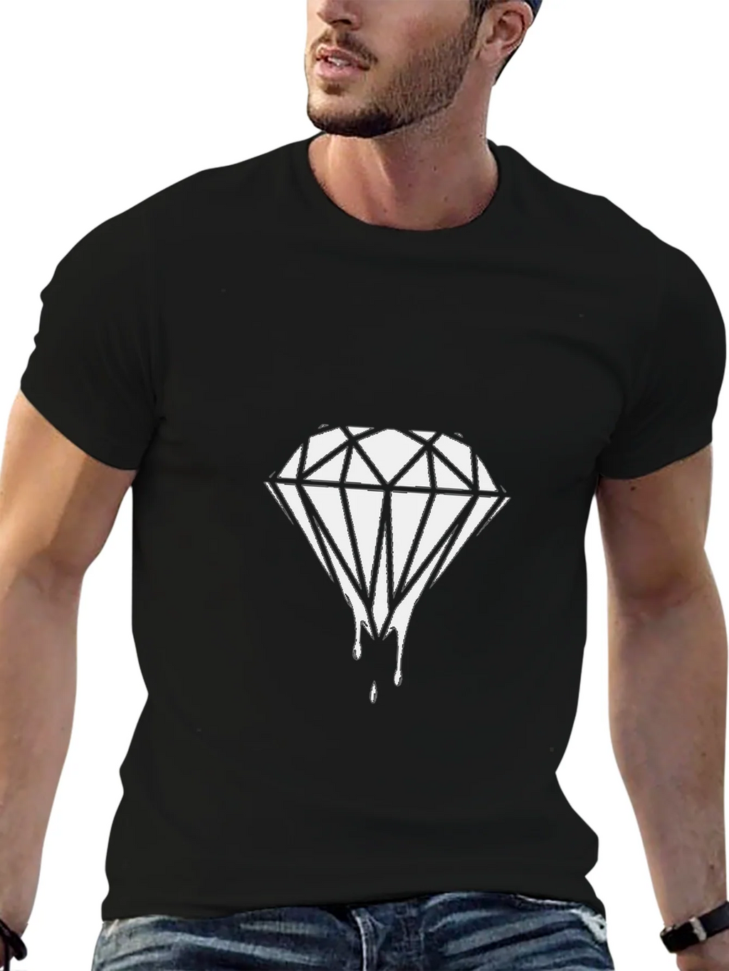 Diamond Drip Black T-Shirt - Urban Style product image 6