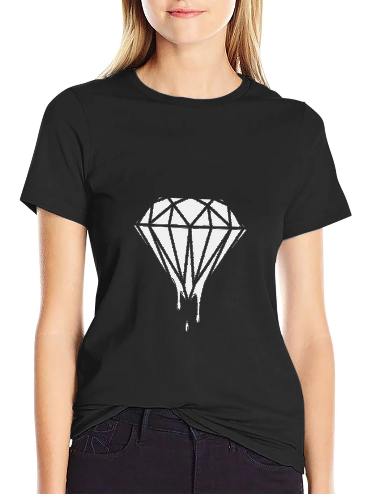 Diamond Drip Black T-Shirt - Urban Style product image 2