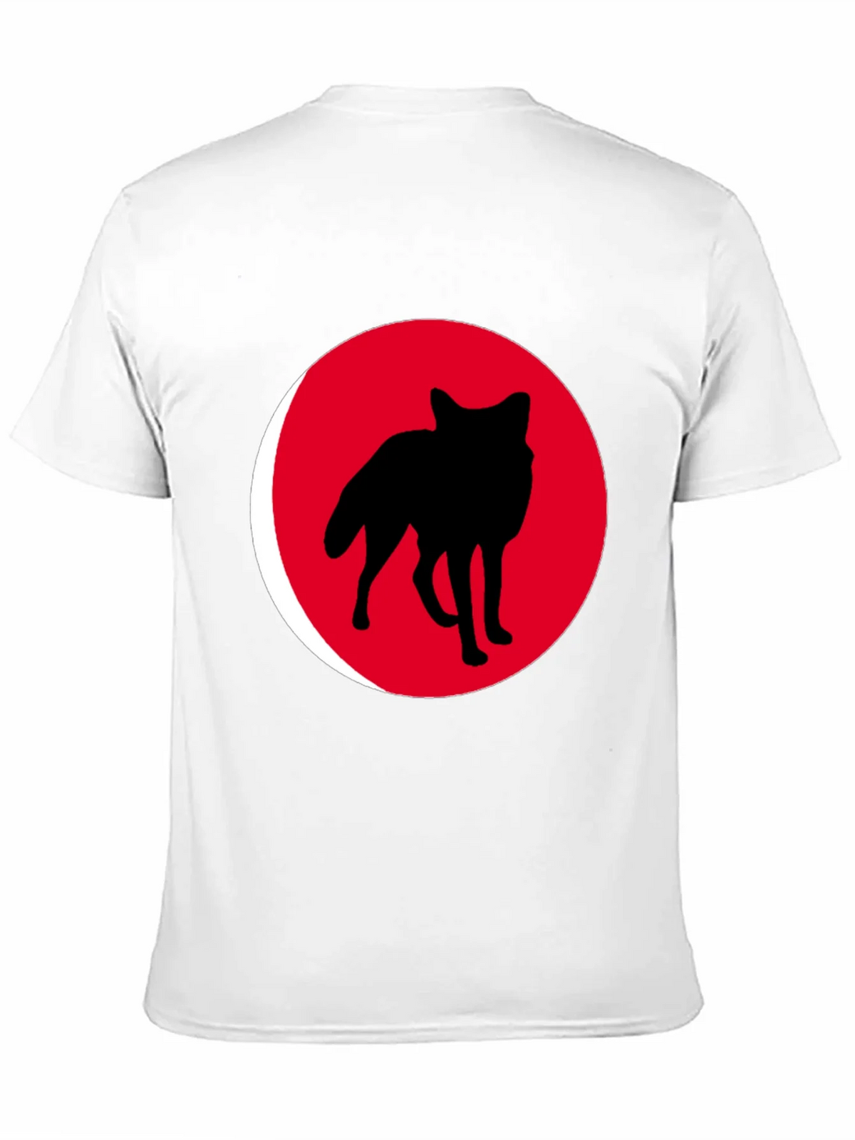 Red Wolf Silhouette Black T-Shirt product image 9