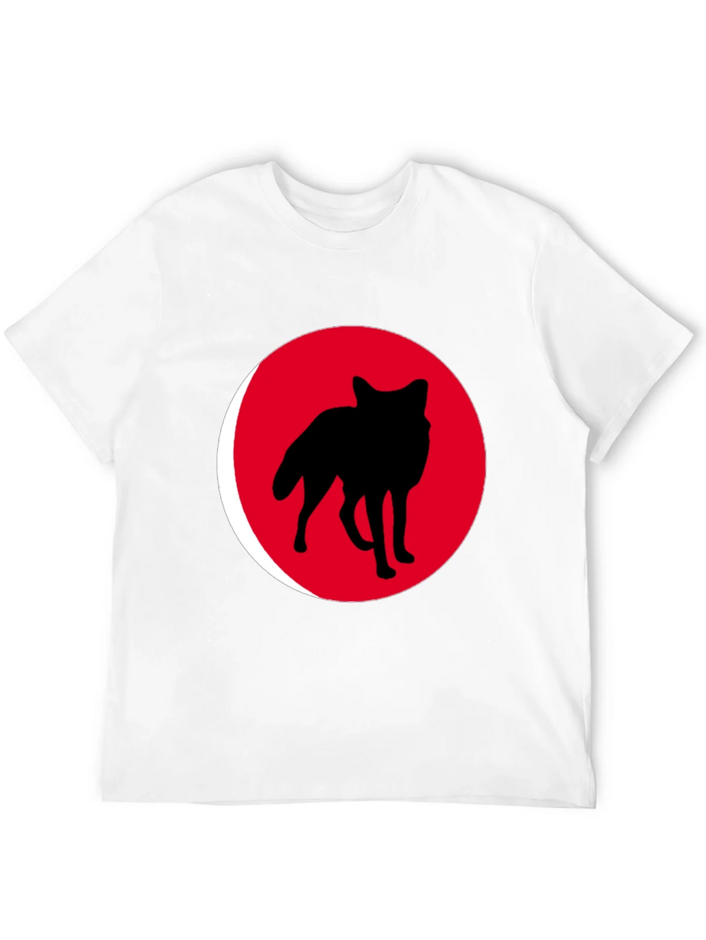 Red Wolf Silhouette Black T-Shirt product image 10