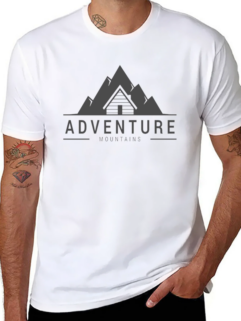 Adventure Mountains Graphic Tee - Black product image 4