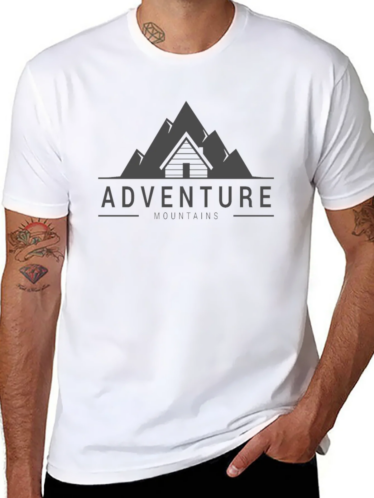 Adventure Mountains Graphic Tee - Black product image 4