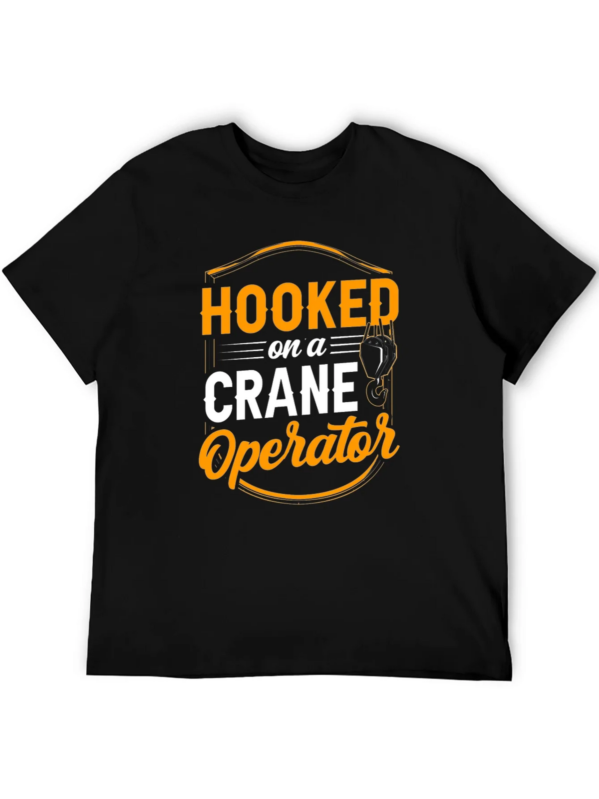 Hooked on Crane Operator T-Shirt - Black product image 5