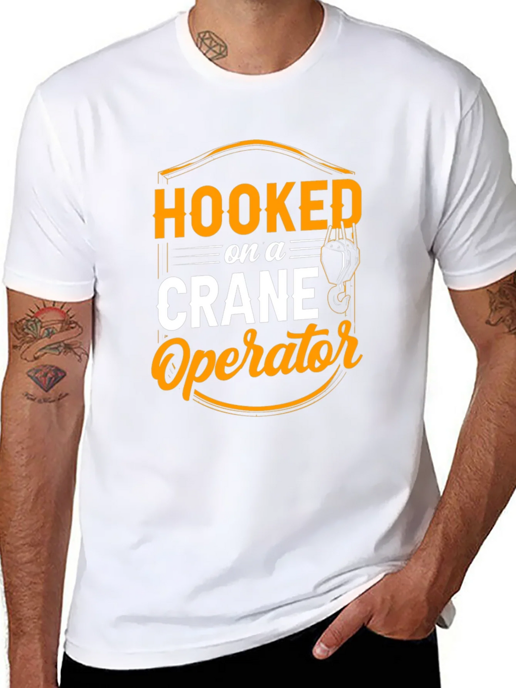 Hooked on Crane Operator T-Shirt - Black product image 7