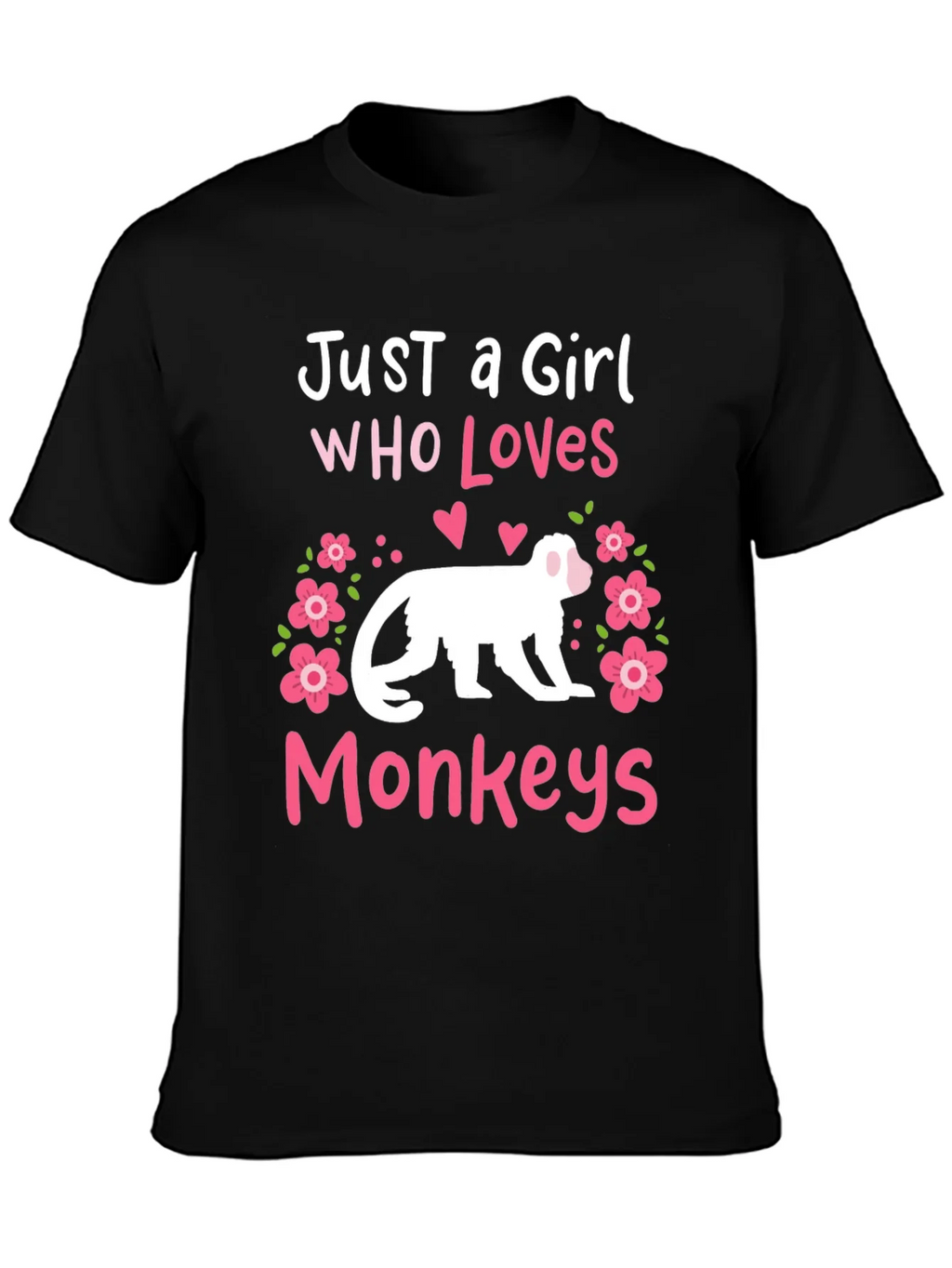 Just A Girl Who Loves Monkeys T-Shirt product image 3