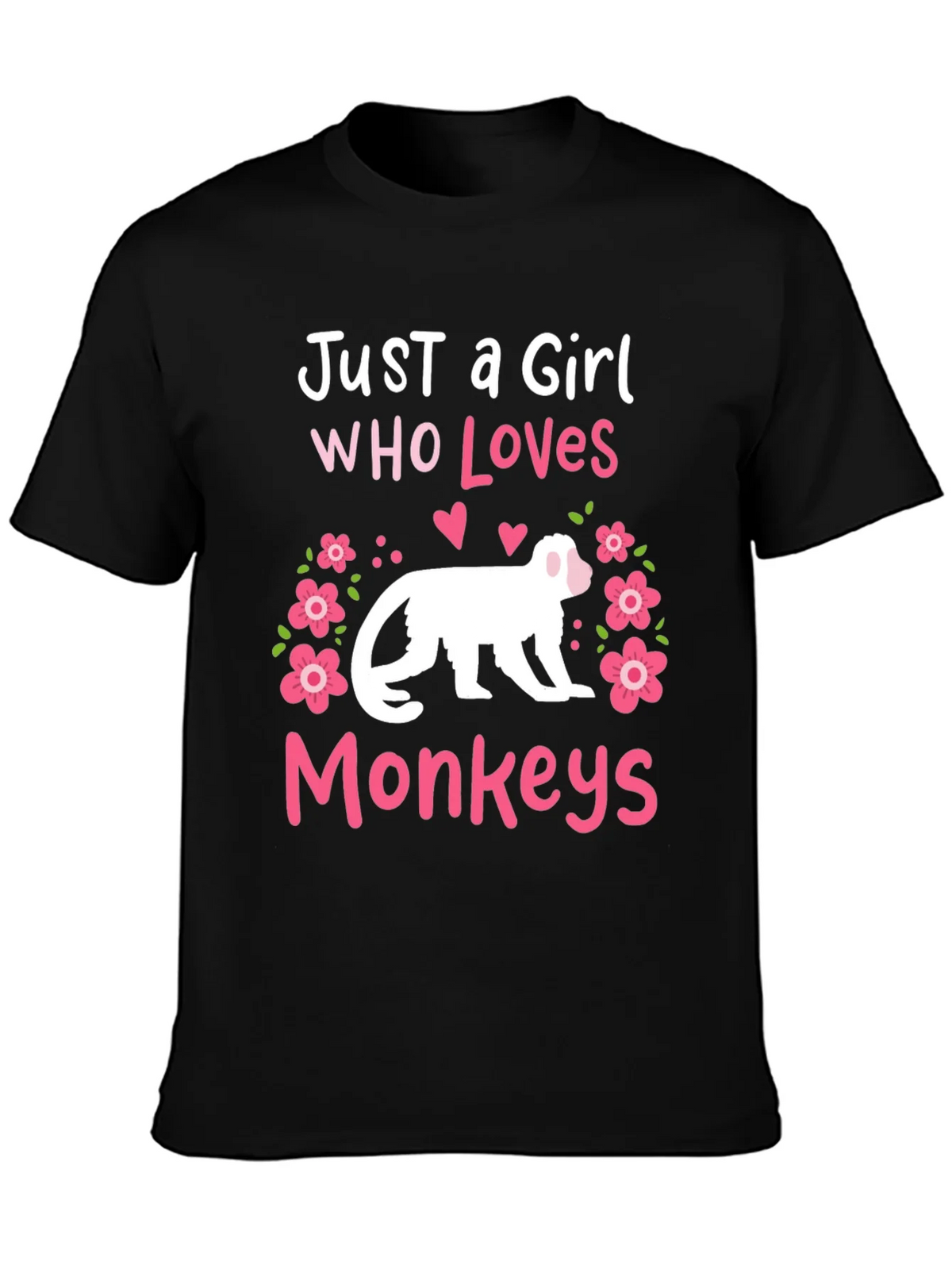 Just A Girl Who Loves Monkeys T-Shirt product image 3