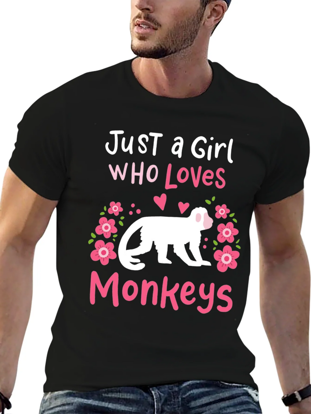 Just A Girl Who Loves Monkeys T-Shirt product image 5