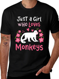 Just A Girl Who Loves Monkeys T-Shirt product image 1