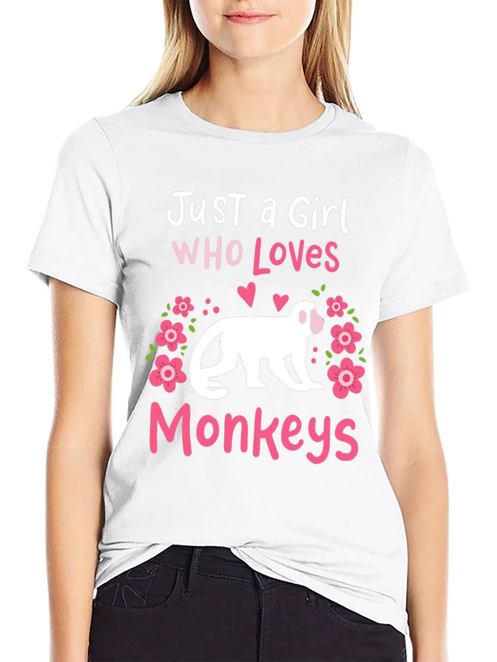 Just A Girl Who Loves Monkeys T-Shirt product image 7