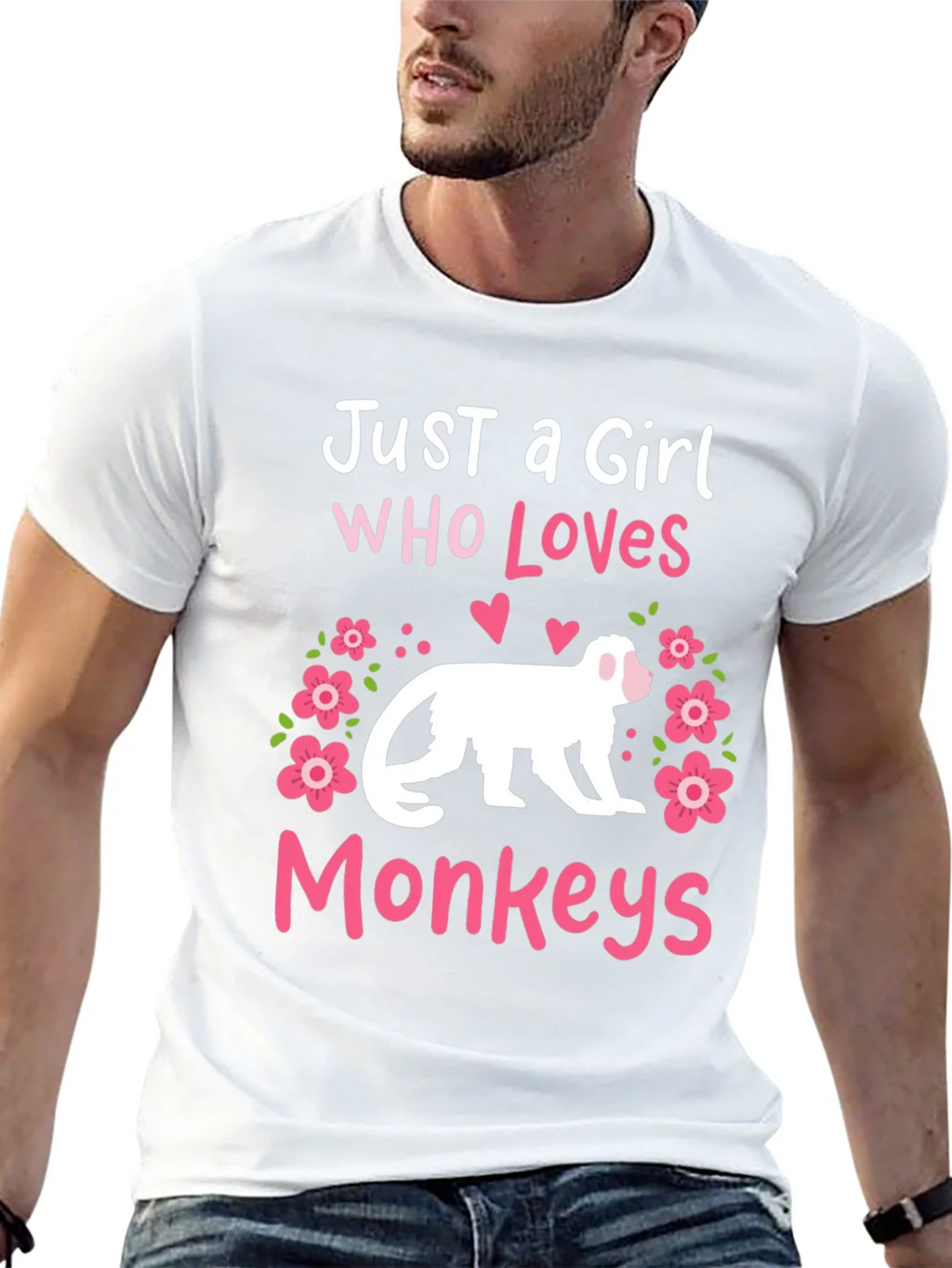 Just A Girl Who Loves Monkeys T-Shirt product image 10