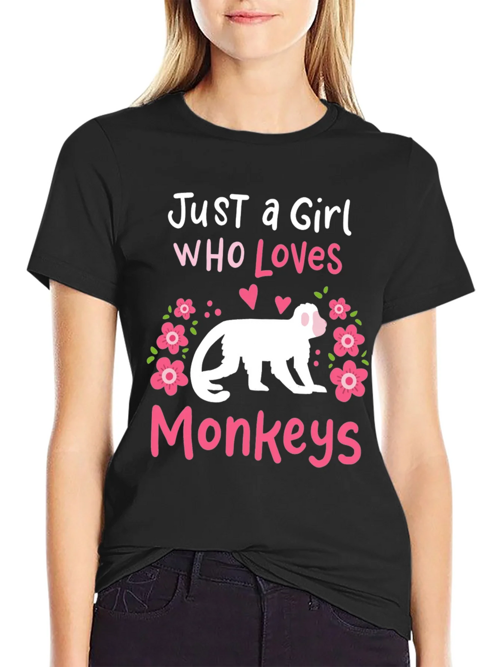 Just A Girl Who Loves Monkeys T-Shirt product image 2