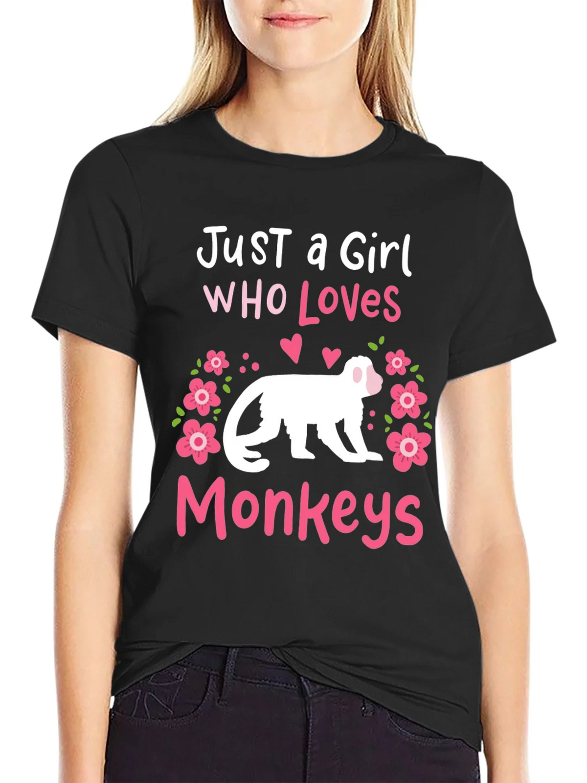 Just A Girl Who Loves Monkeys T-Shirt product image 2