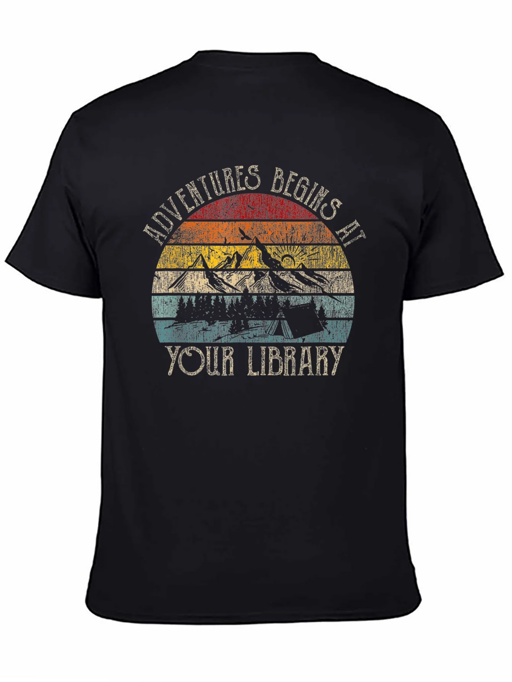 Adventure Begins at Your Library Graphic Tee product image 4