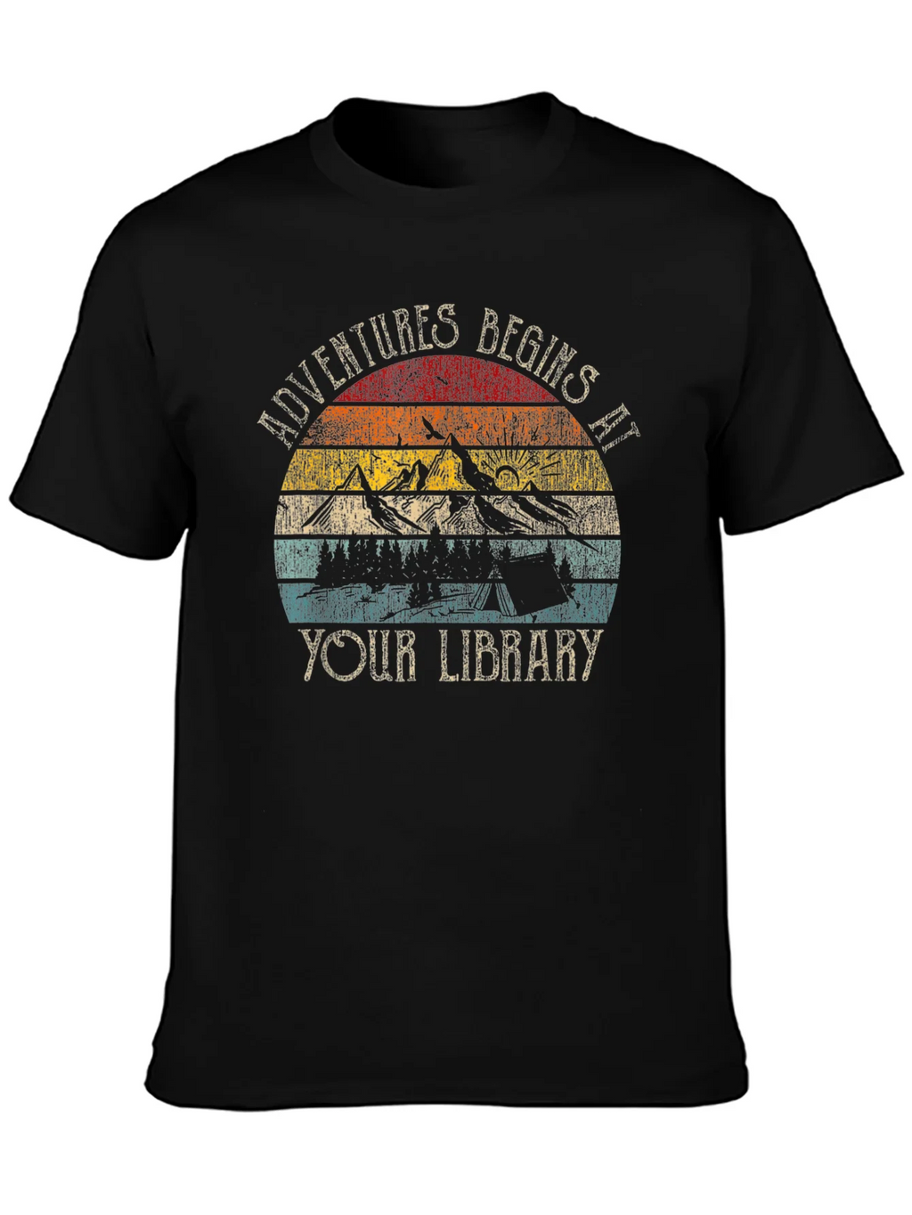 Adventure Begins at Your Library Graphic Tee product image 3