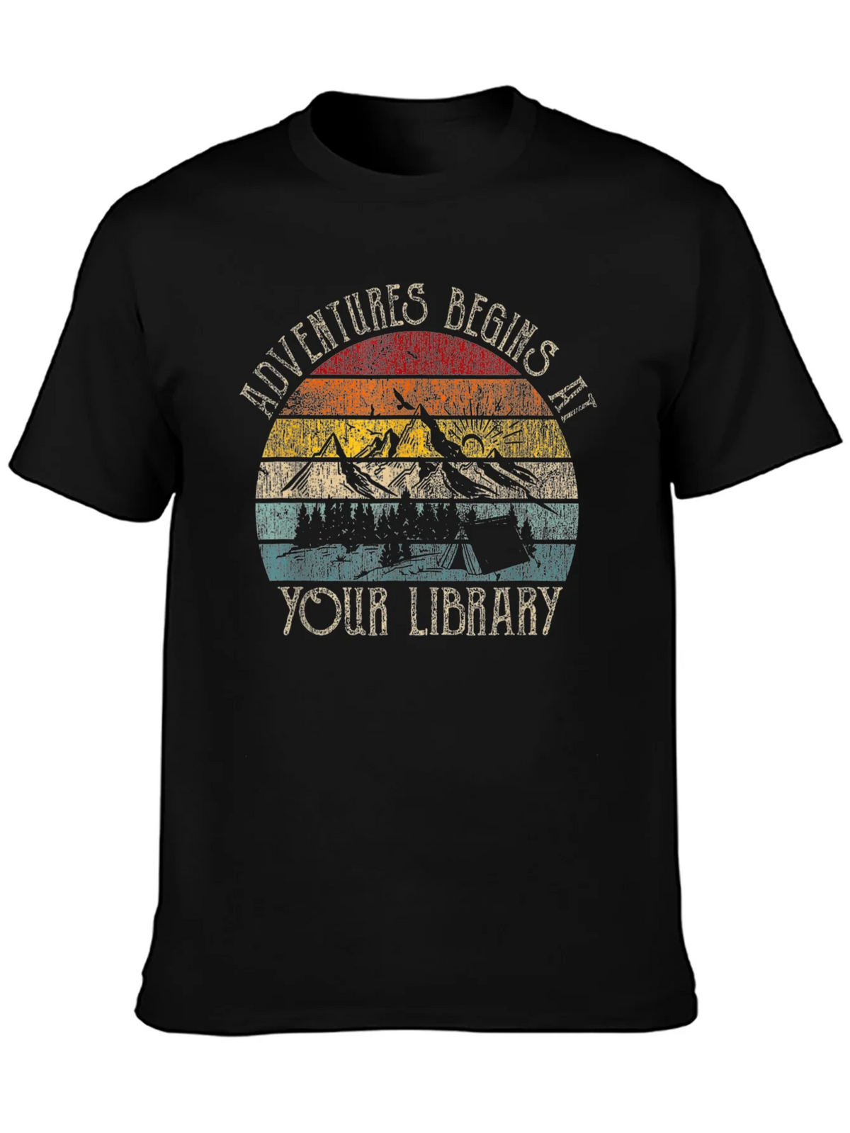 Adventure Begins at Your Library Graphic Tee product image 3