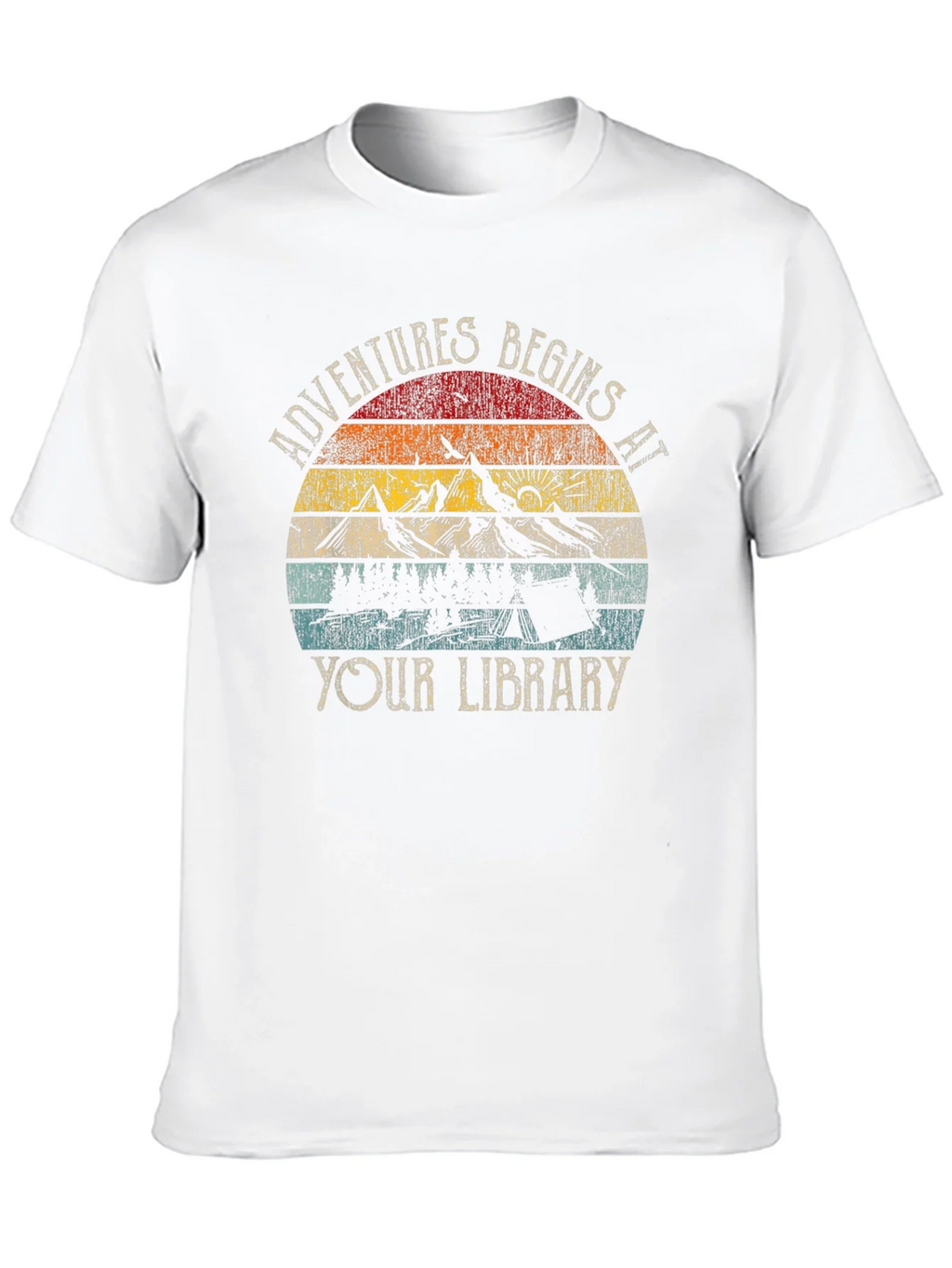 Adventure Begins at Your Library Graphic Tee product image 9