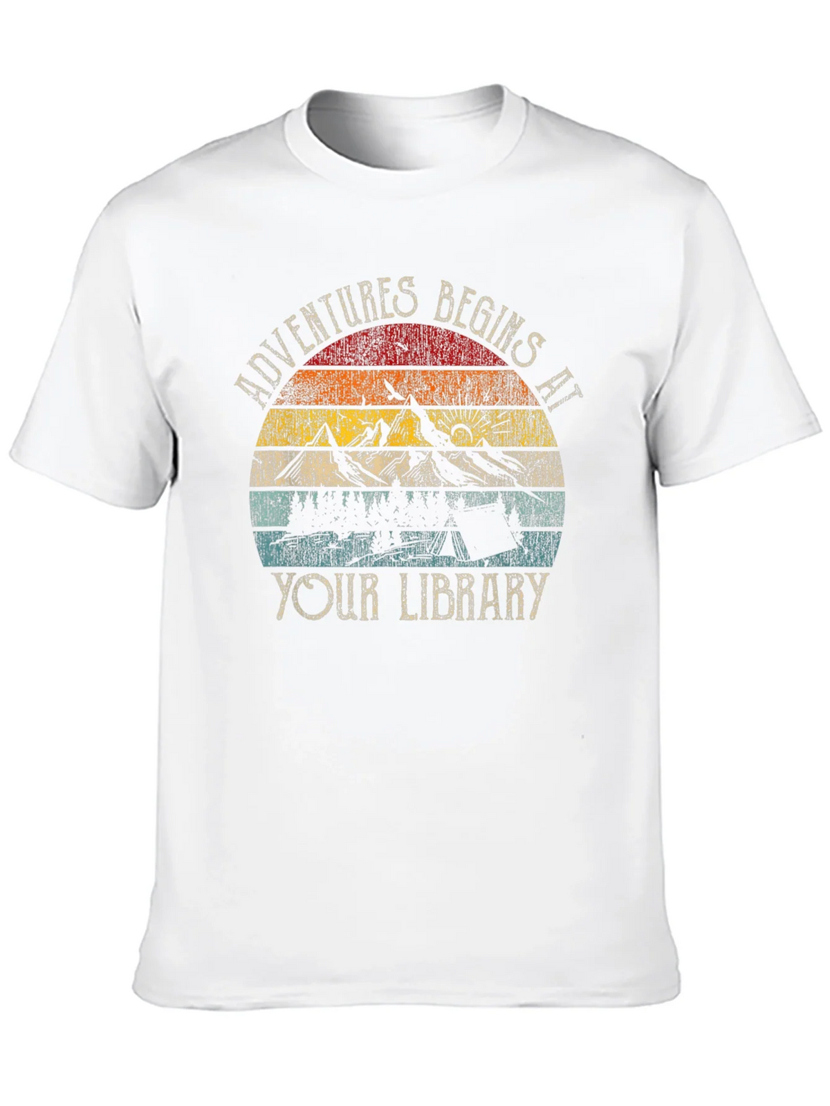 Adventure Begins at Your Library Graphic Tee product image 9