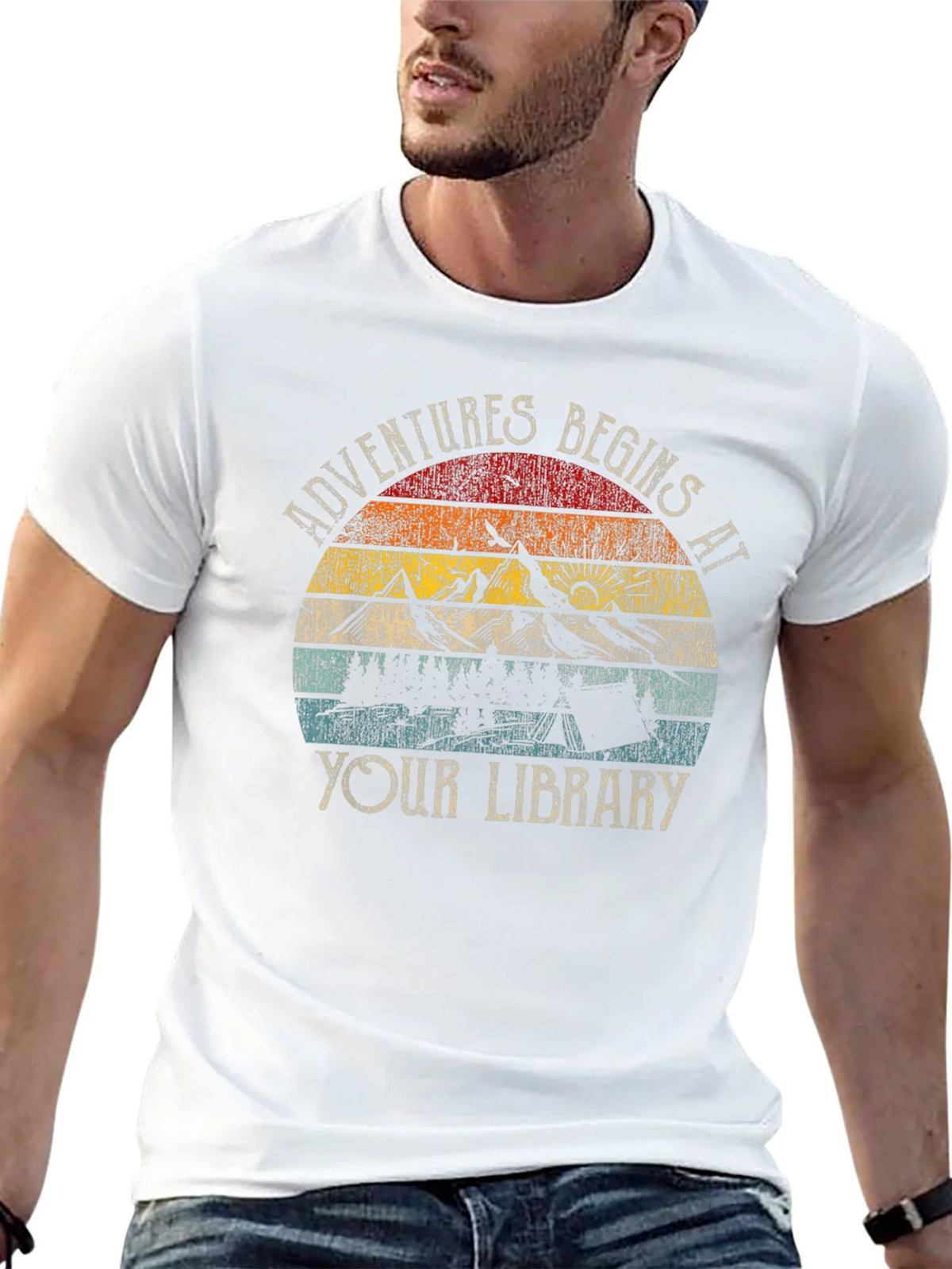 Adventure Begins at Your Library Graphic Tee product image 12