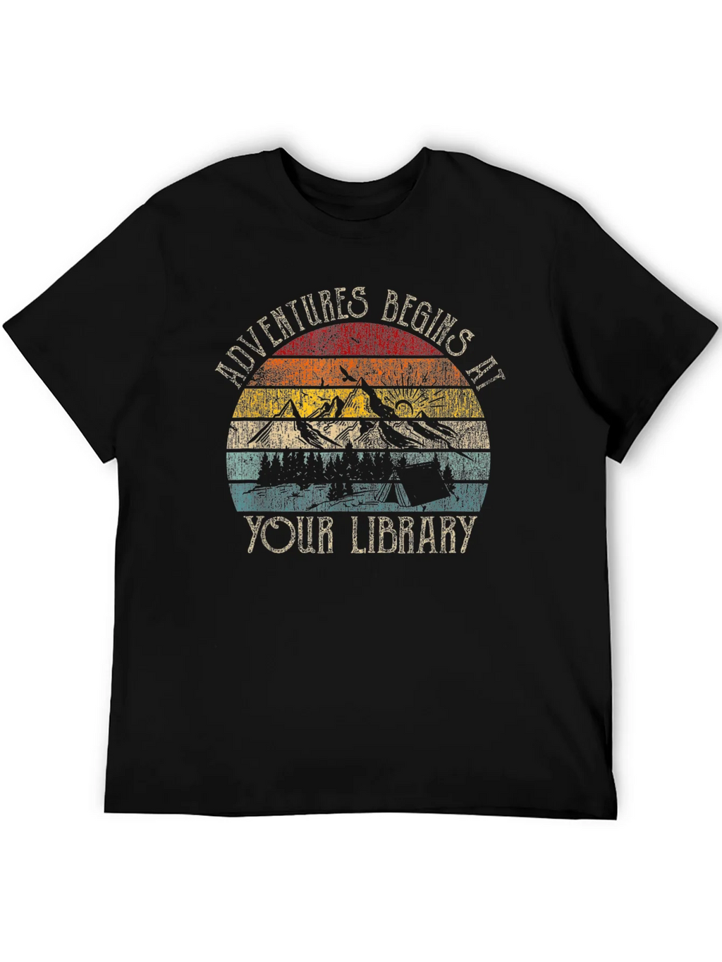 Adventure Begins at Your Library Graphic Tee product image 5