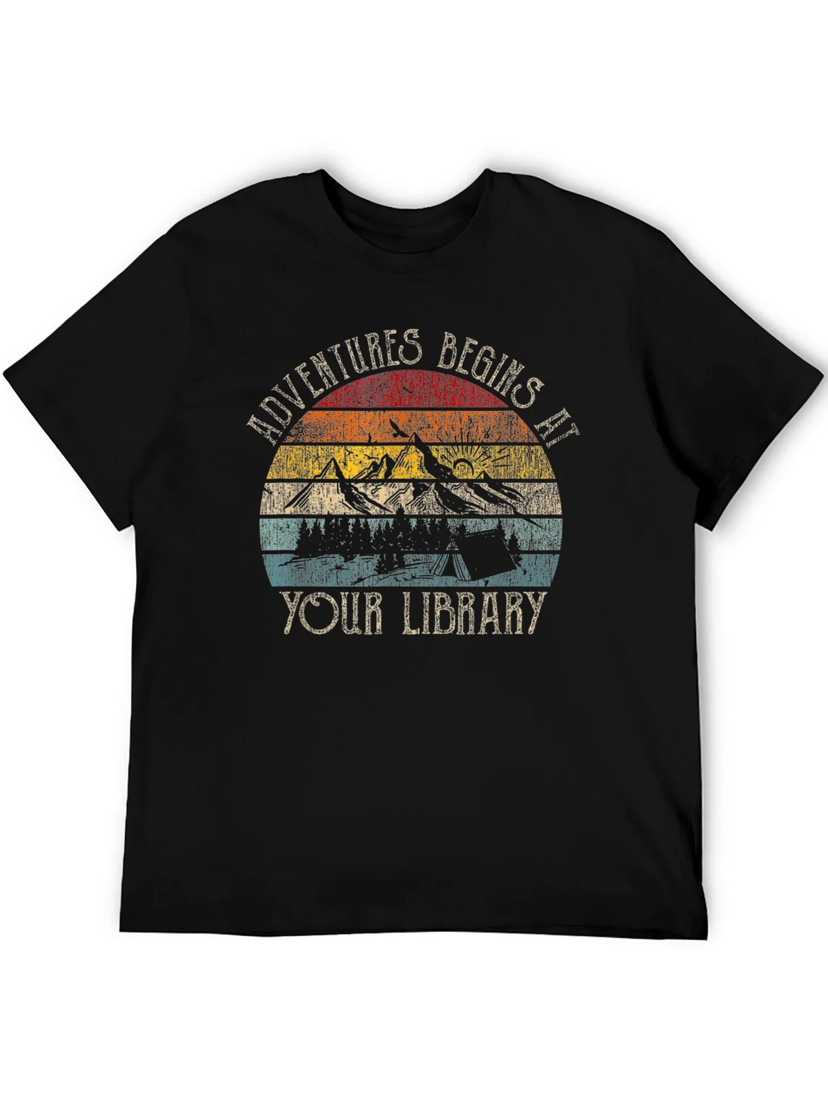 Adventure Begins at Your Library Graphic Tee product image 5
