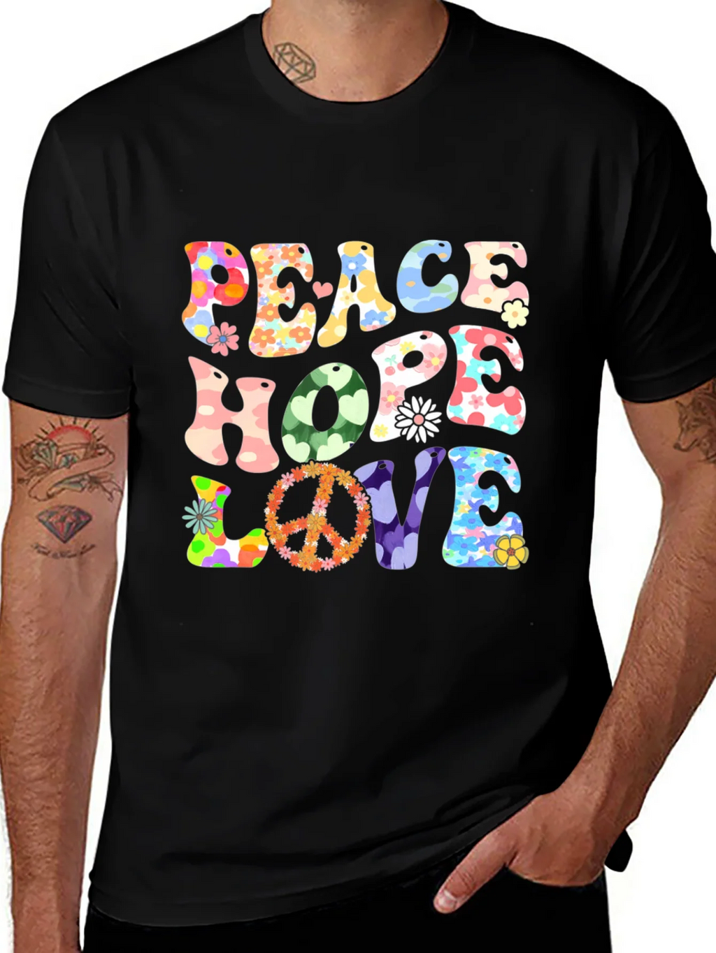 Peace Hope Love Graphic T-Shirt product image 1