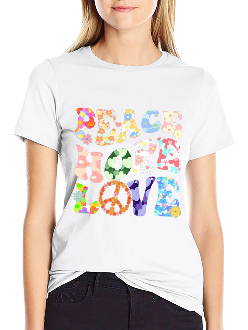 Peace Hope Love Graphic T-Shirt product image 8