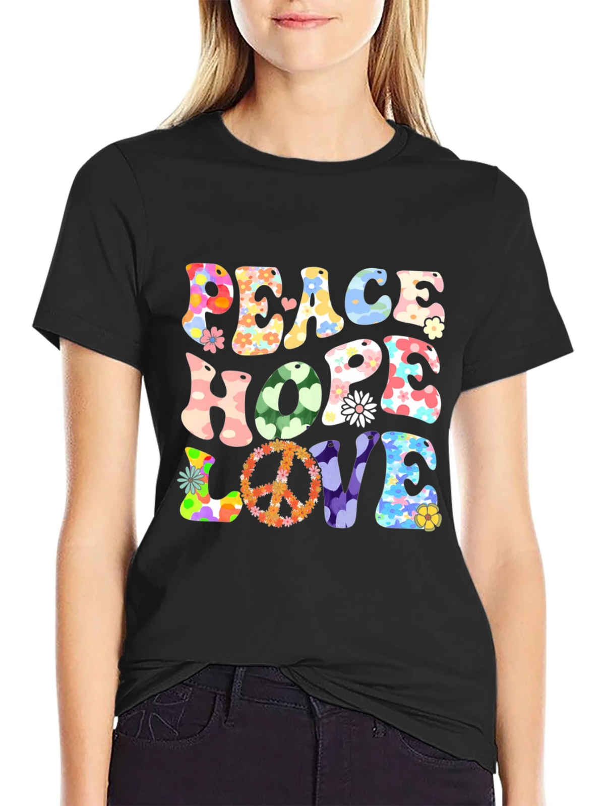 Peace Hope Love Graphic T-Shirt product image 2