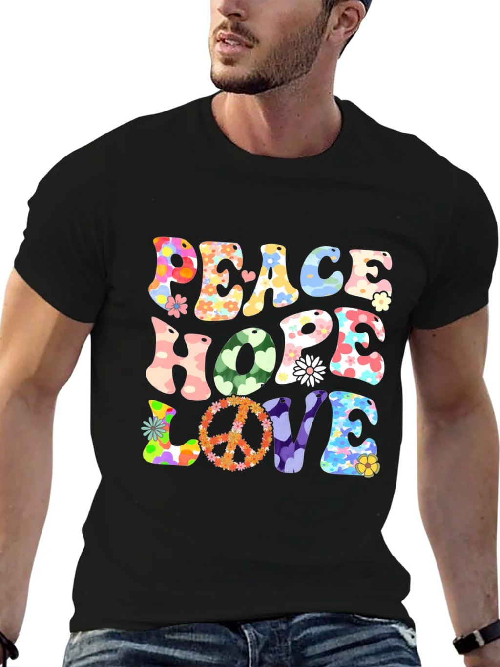 Peace Hope Love Graphic T-Shirt product image 6