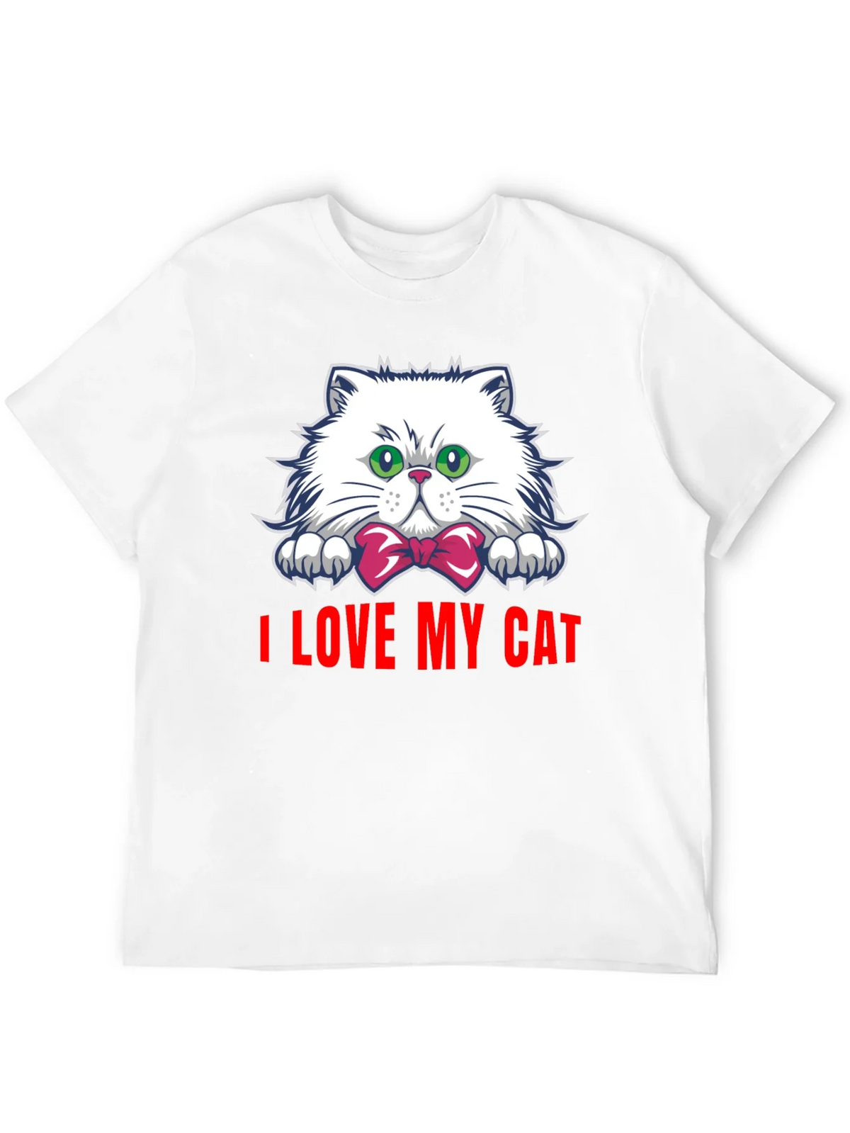 I Love My Cat Graphic Tee - Black Cotton T-Shirt product image 11