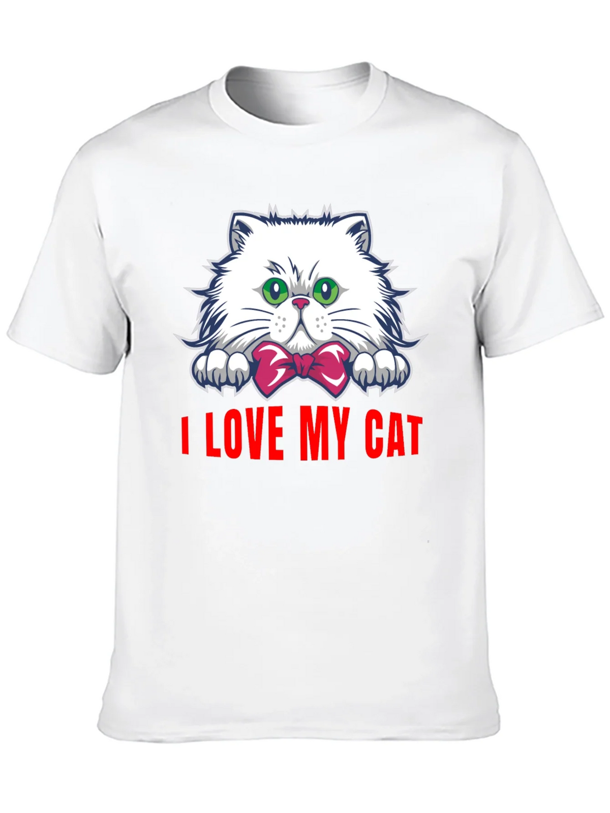 I Love My Cat Graphic Tee - Black Cotton T-Shirt product image 9