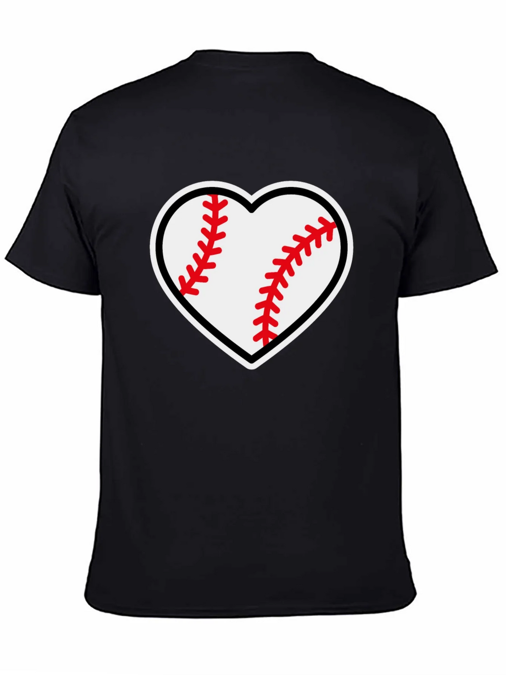 Baseball Heart Graphic Tee - Black T-Shirt product image 4