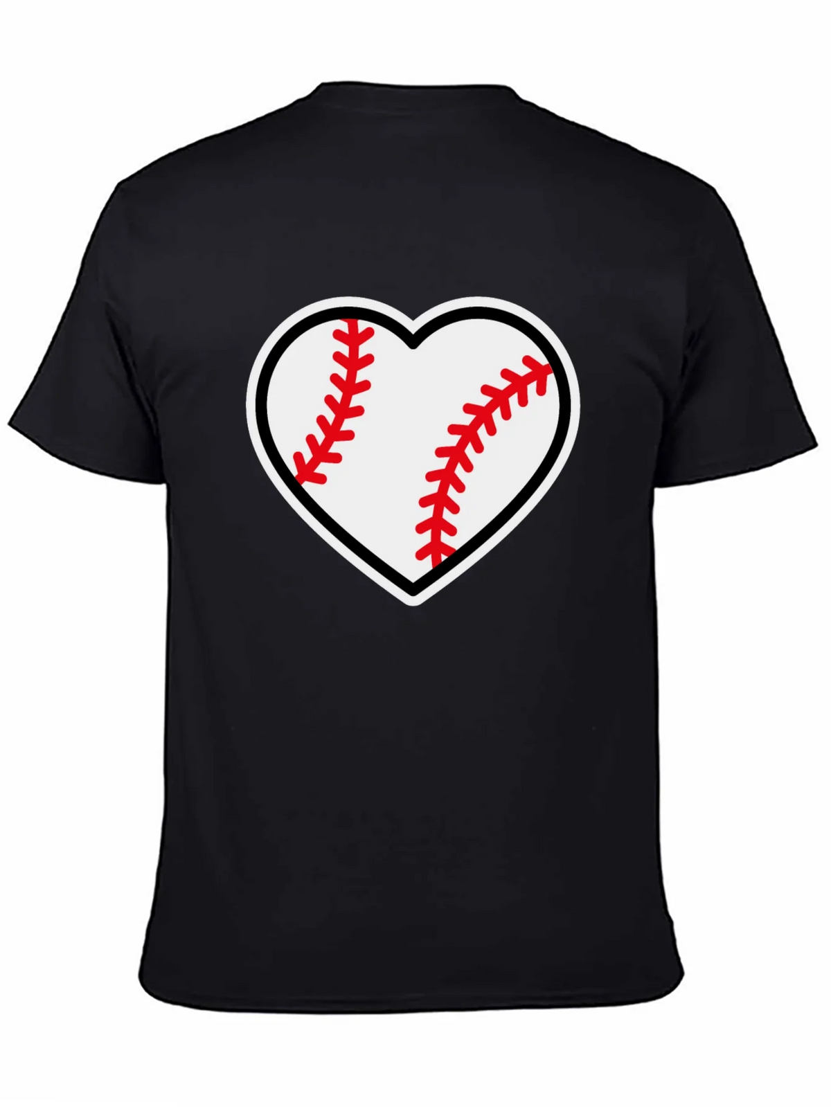 Baseball Heart Graphic Tee - Black T-Shirt product image 4