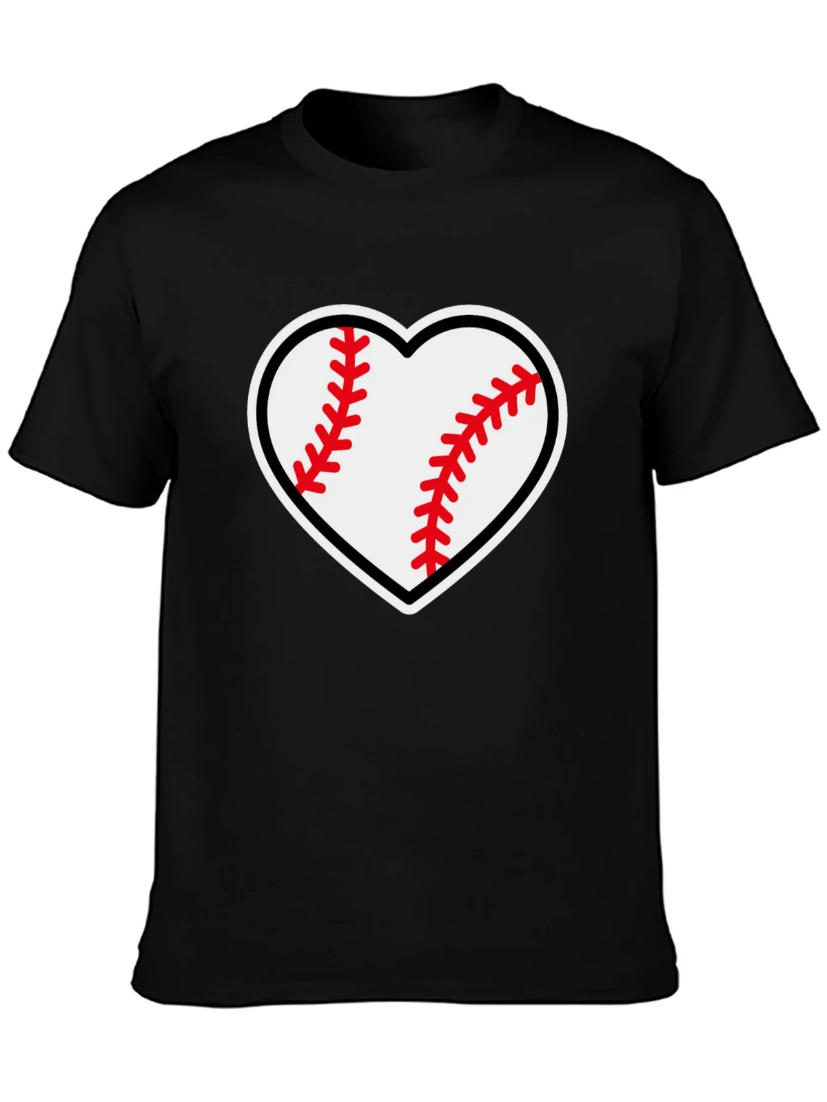 Baseball Heart Graphic Tee - Black T-Shirt product image 3