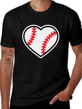 Baseball Heart Graphic Tee - Black T-Shirt product image 1