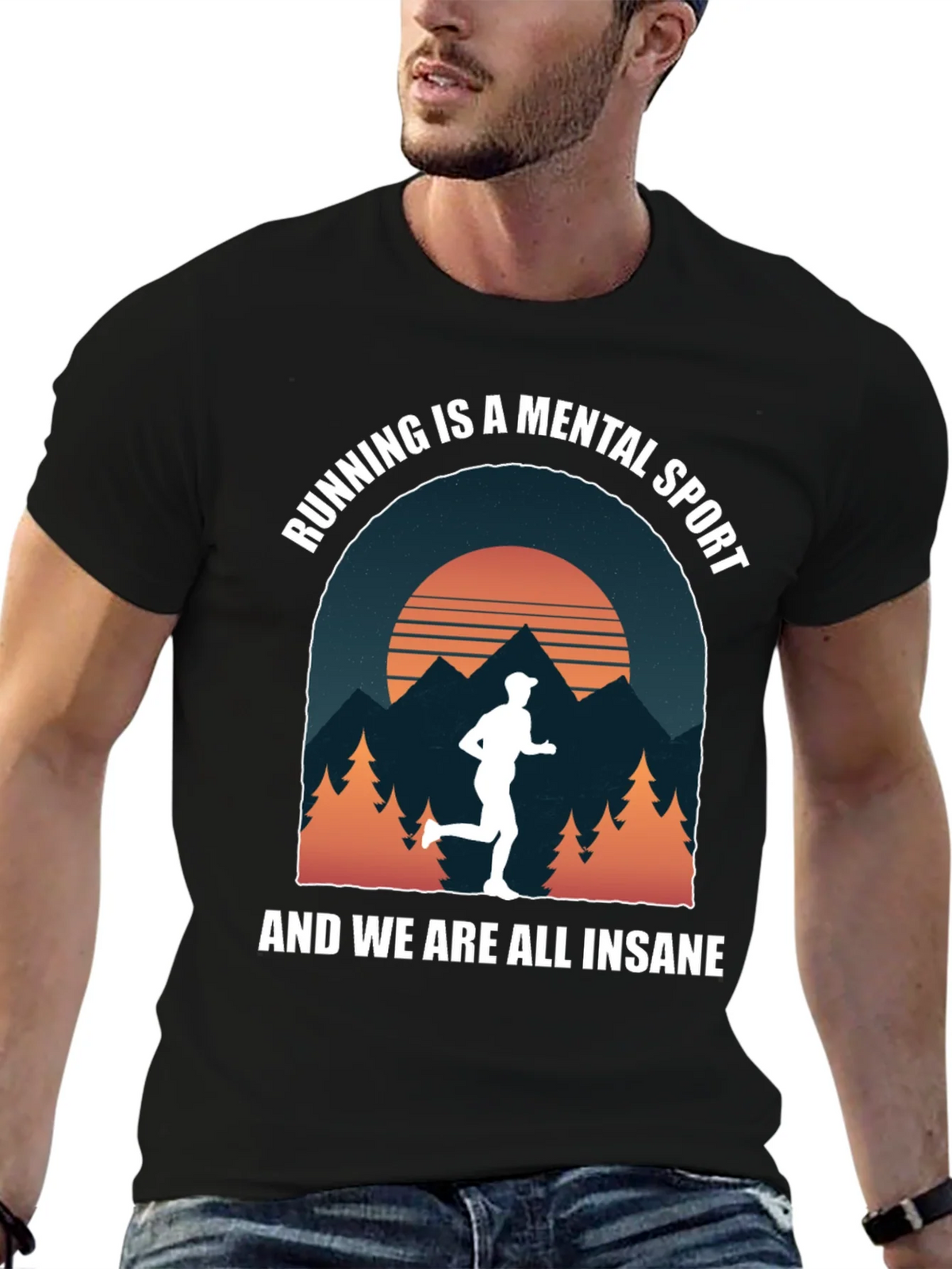 Running is a Mental Sport Graphic T-Shirt product image 6