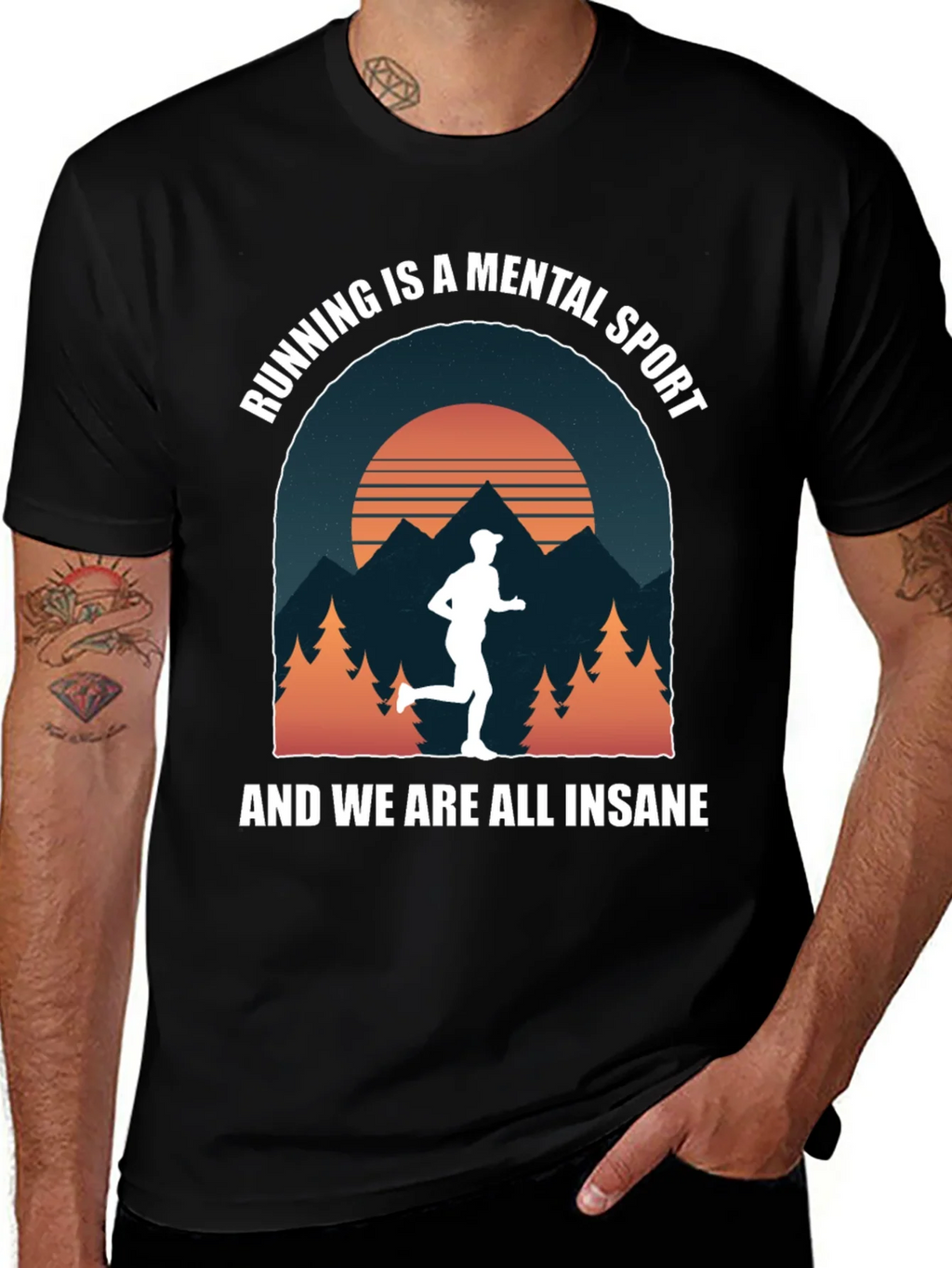 Running is a Mental Sport Graphic T-Shirt product image 1