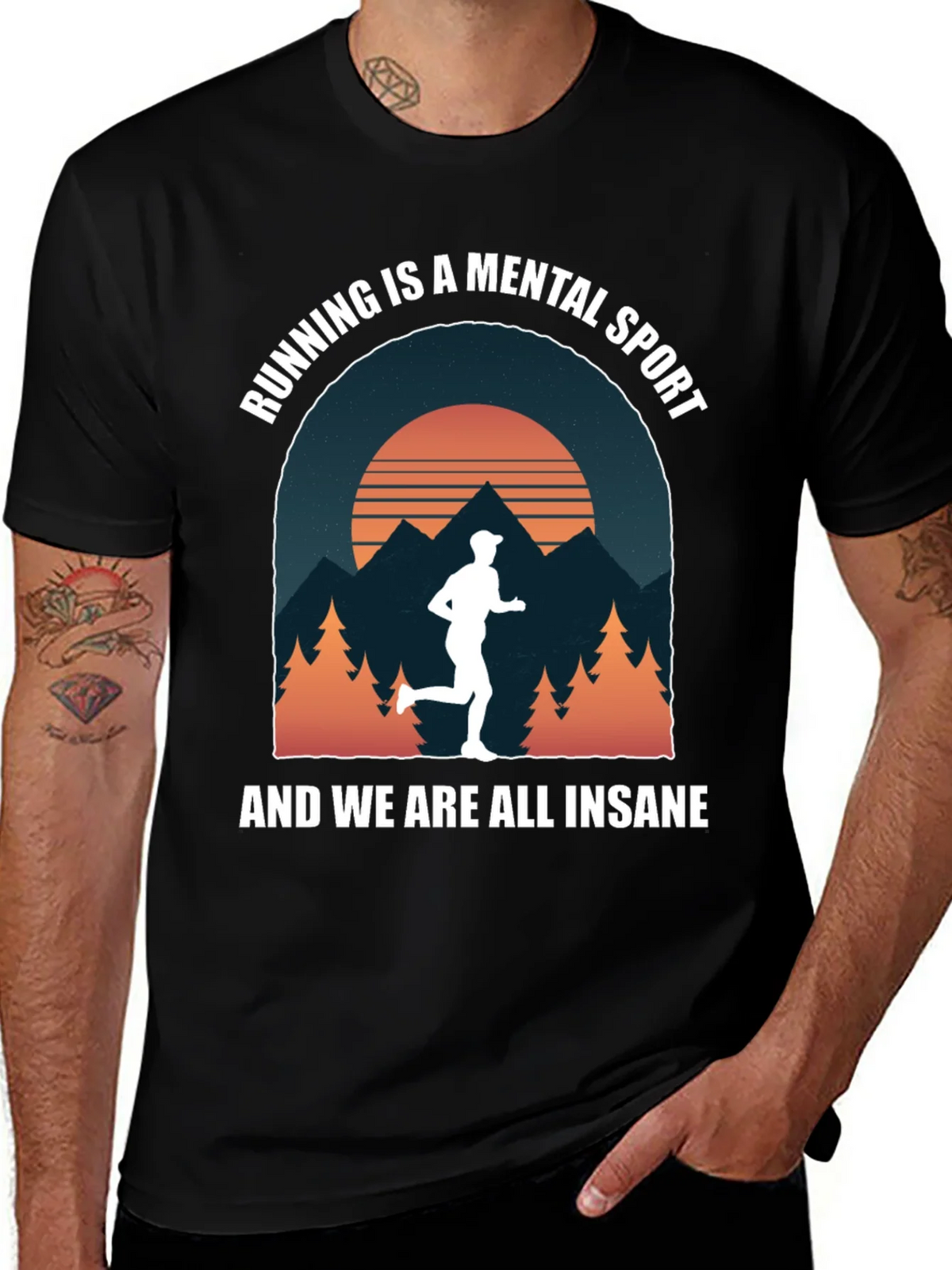 Running is a Mental Sport Graphic T-Shirt product image 1