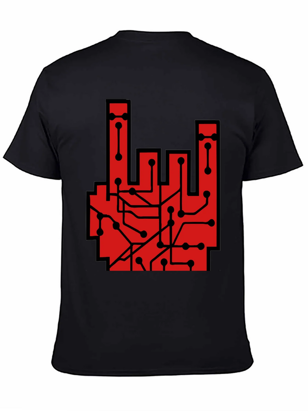 Rock On Circuit Board T-Shirt - Black product image 4