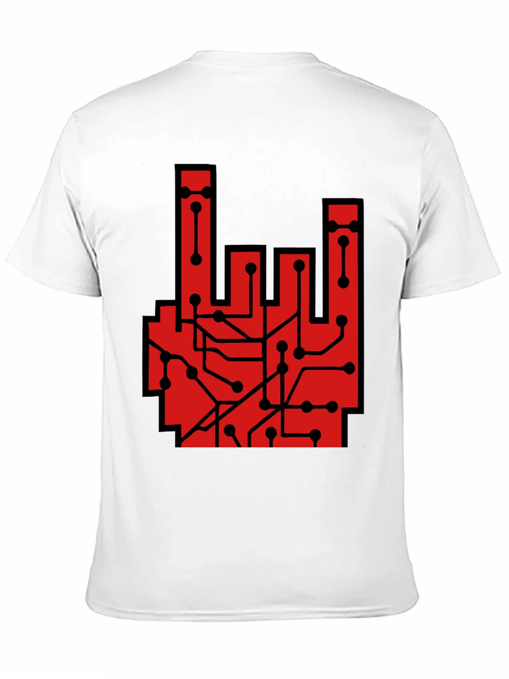 Rock On Circuit Board T-Shirt - Black product image 10