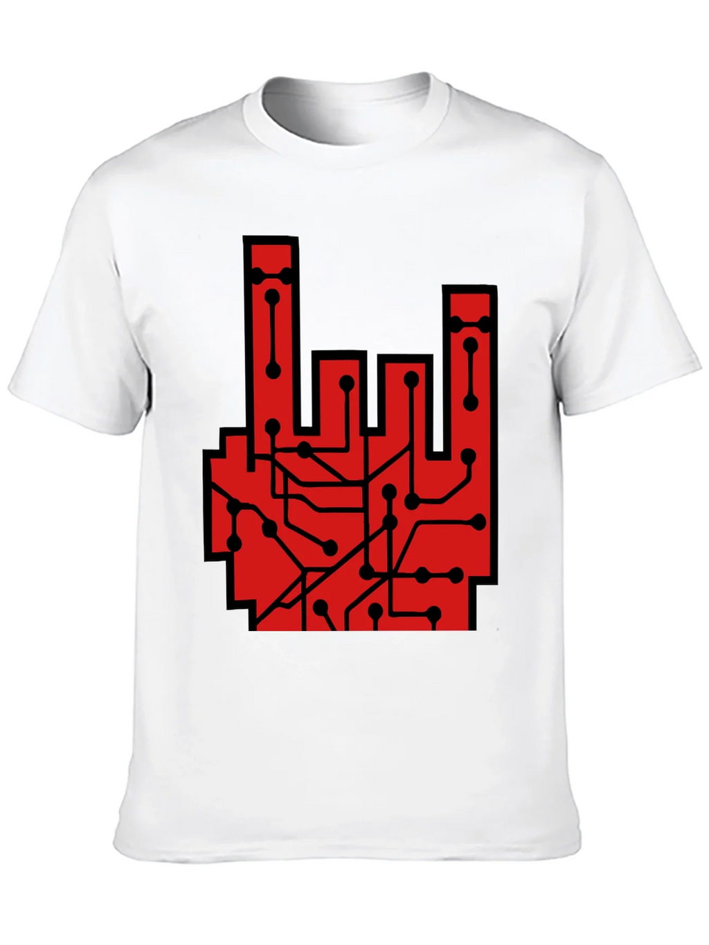 Rock On Circuit Board T-Shirt - Black product image 9