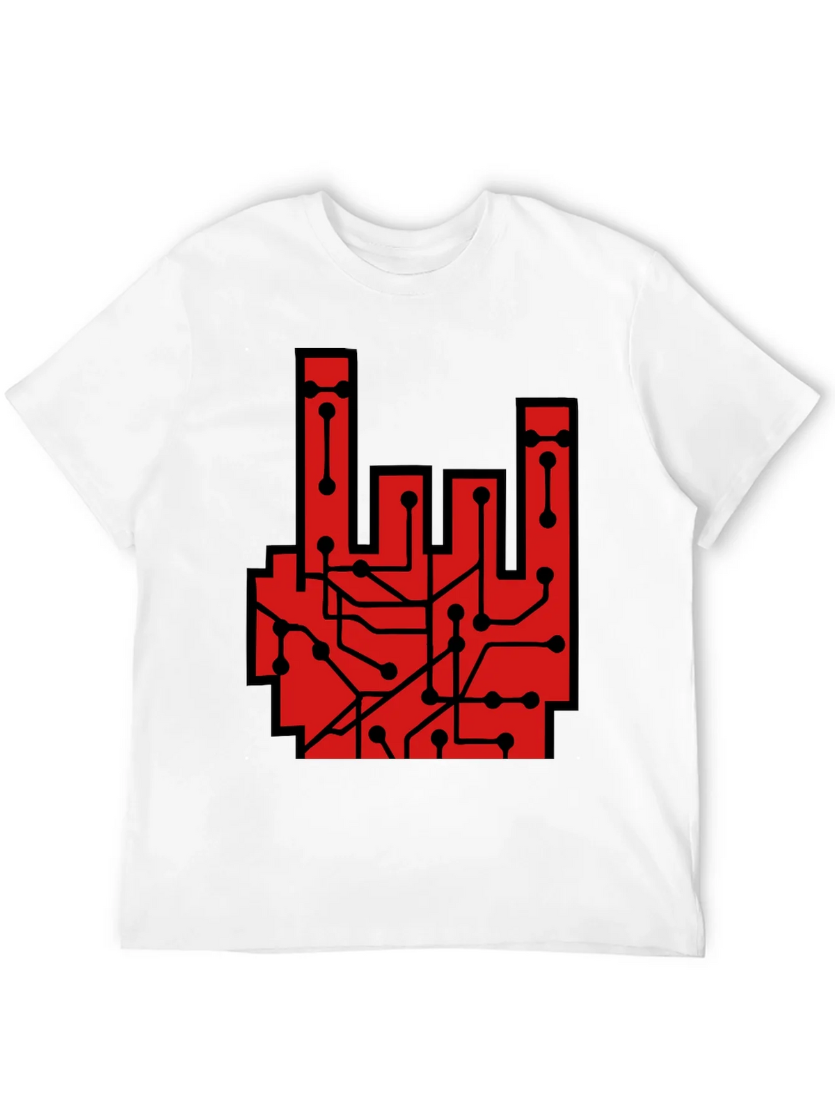 Rock On Circuit Board T-Shirt - Black product image 11