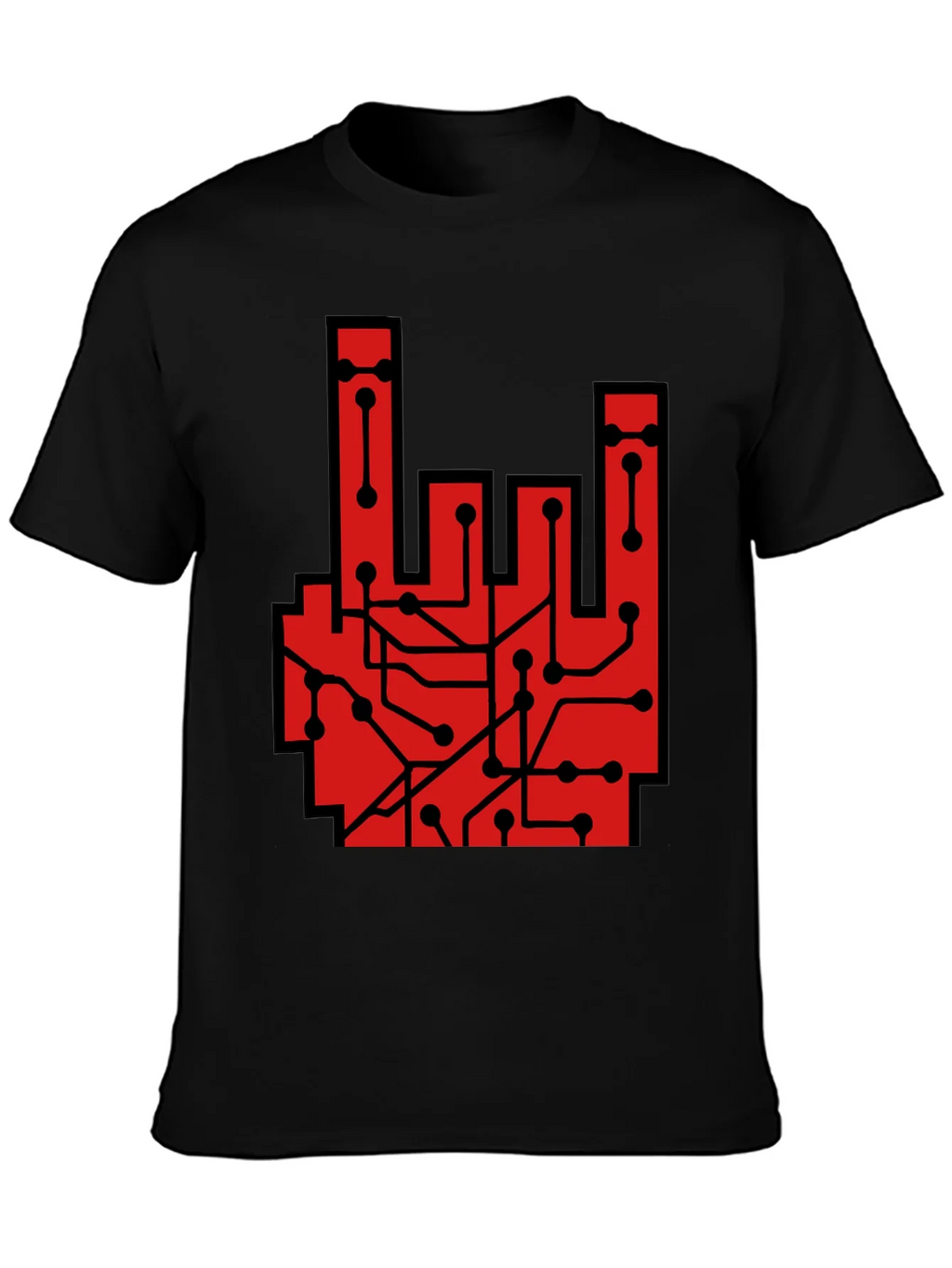Rock On Circuit Board T-Shirt - Black product image 3