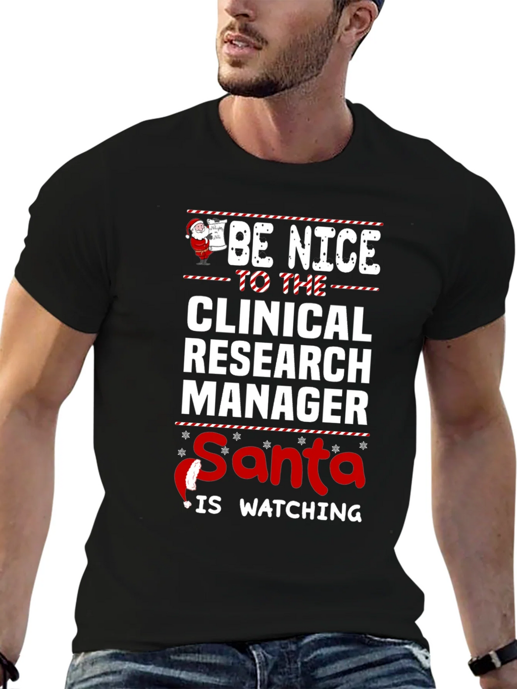Clinical Research Manager Santa Christmas T-Shirt product image 5