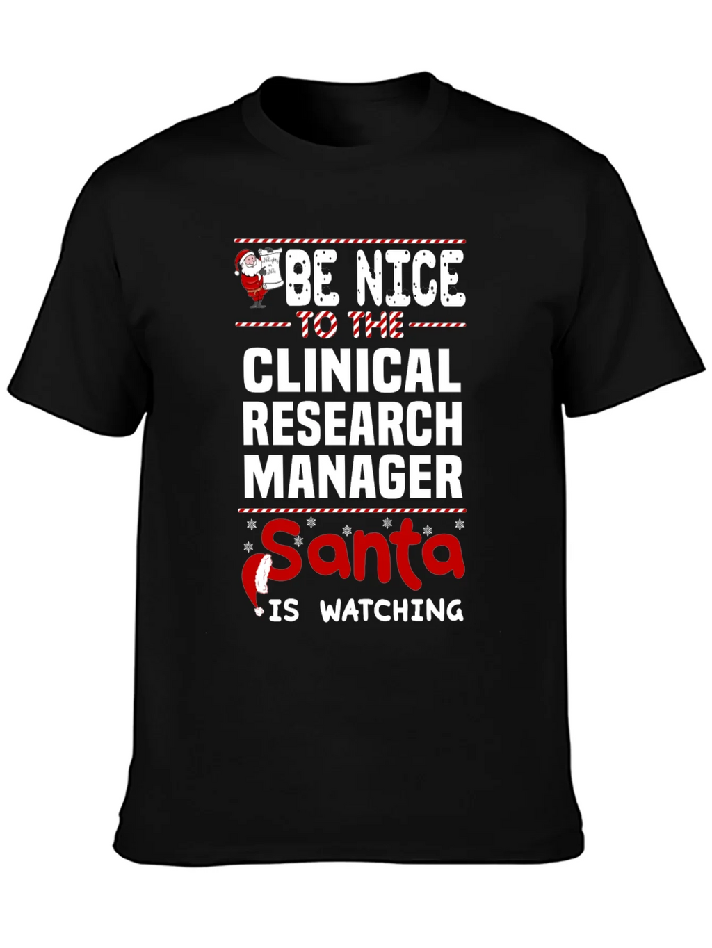 Clinical Research Manager Santa Christmas T-Shirt product image 3