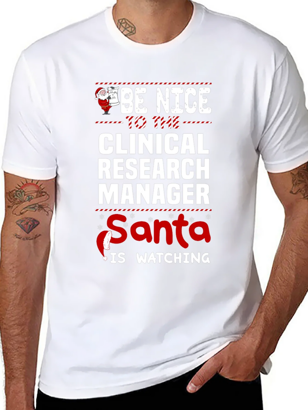 Clinical Research Manager Santa Christmas T-Shirt product image 6