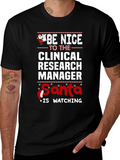 Clinical Research Manager Santa Christmas T-Shirt product image 1