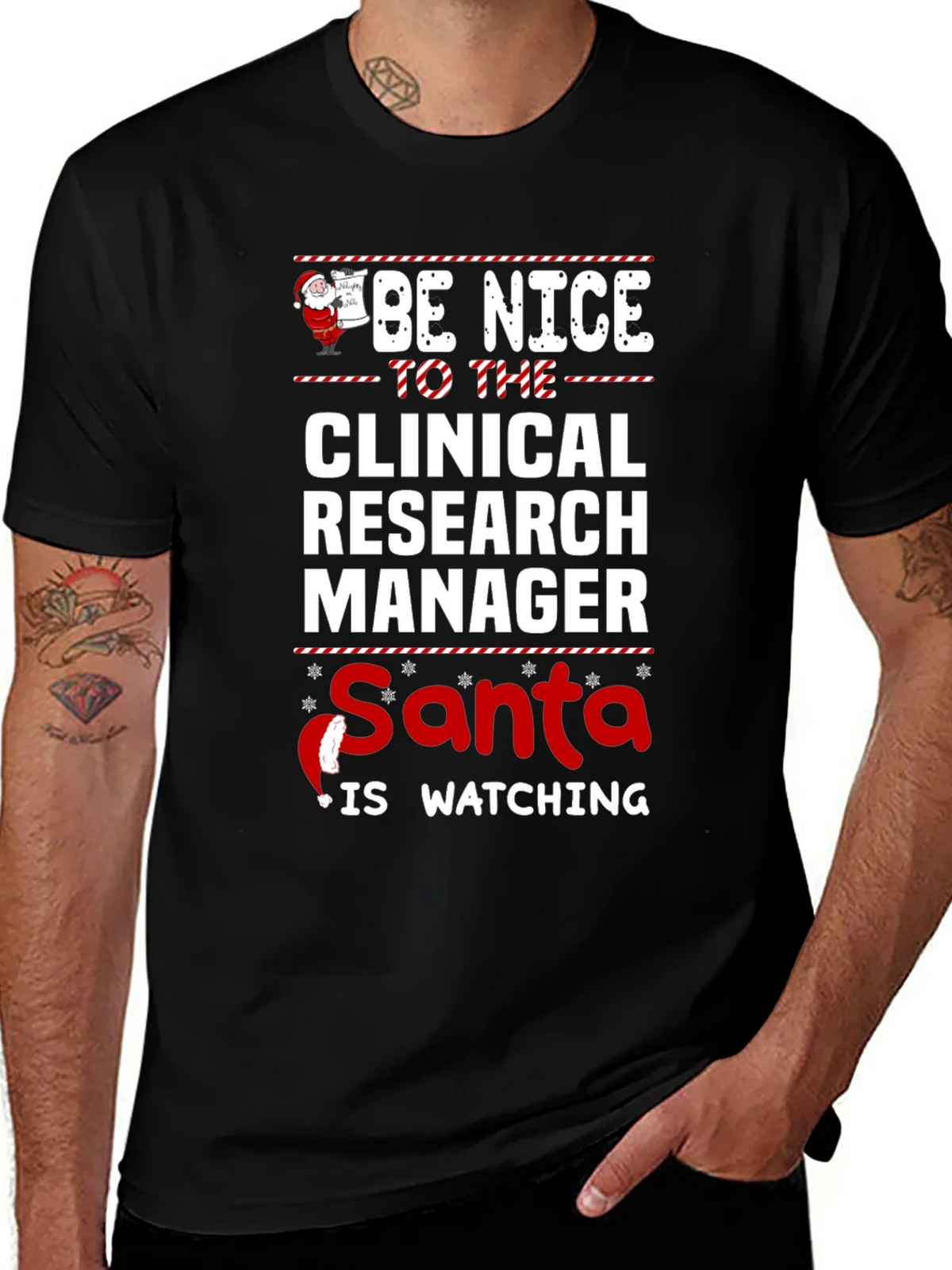 Clinical Research Manager Santa Christmas T-Shirt product image 1