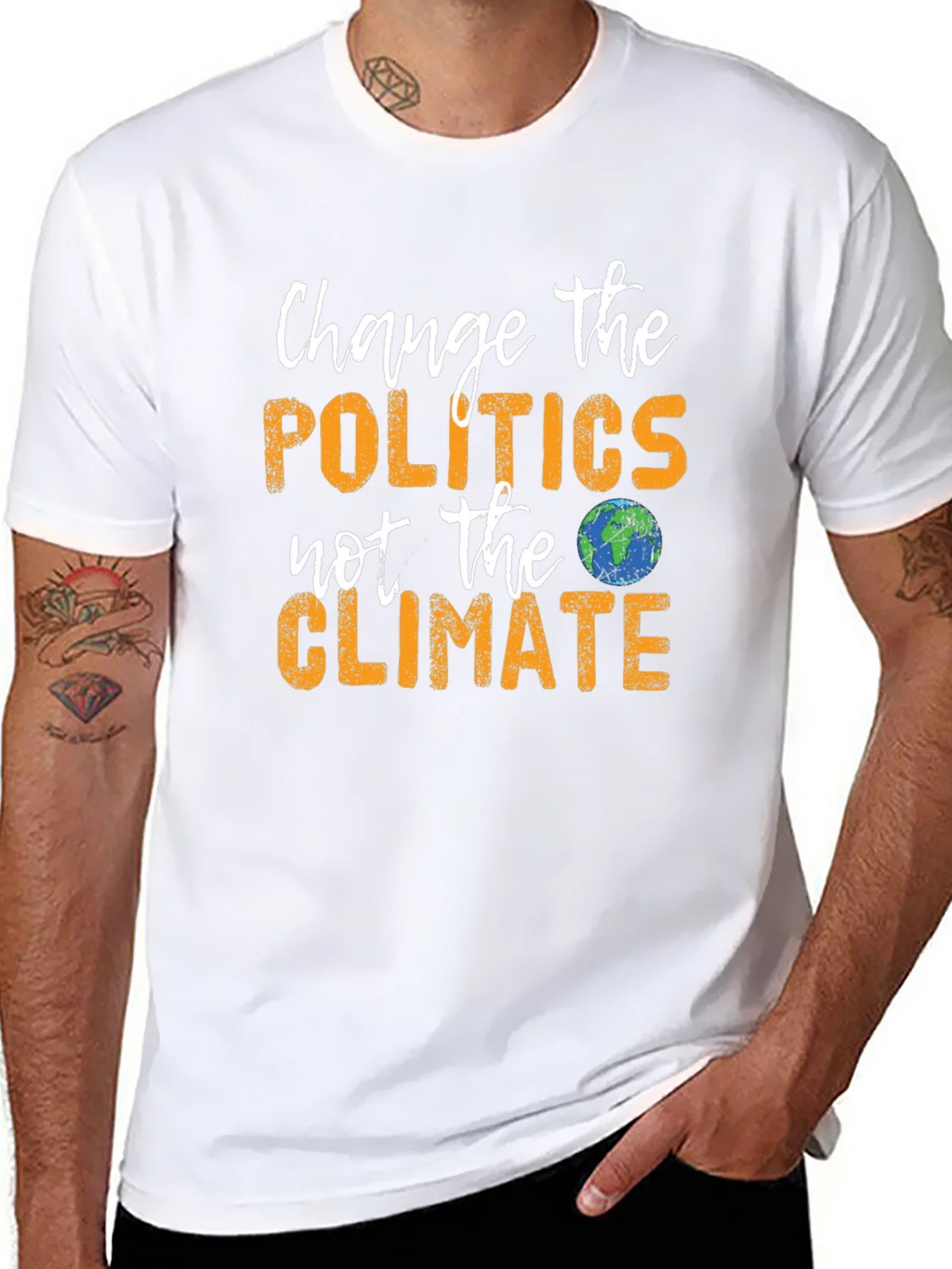 Change Politics Not Climate T-Shirt product image 7